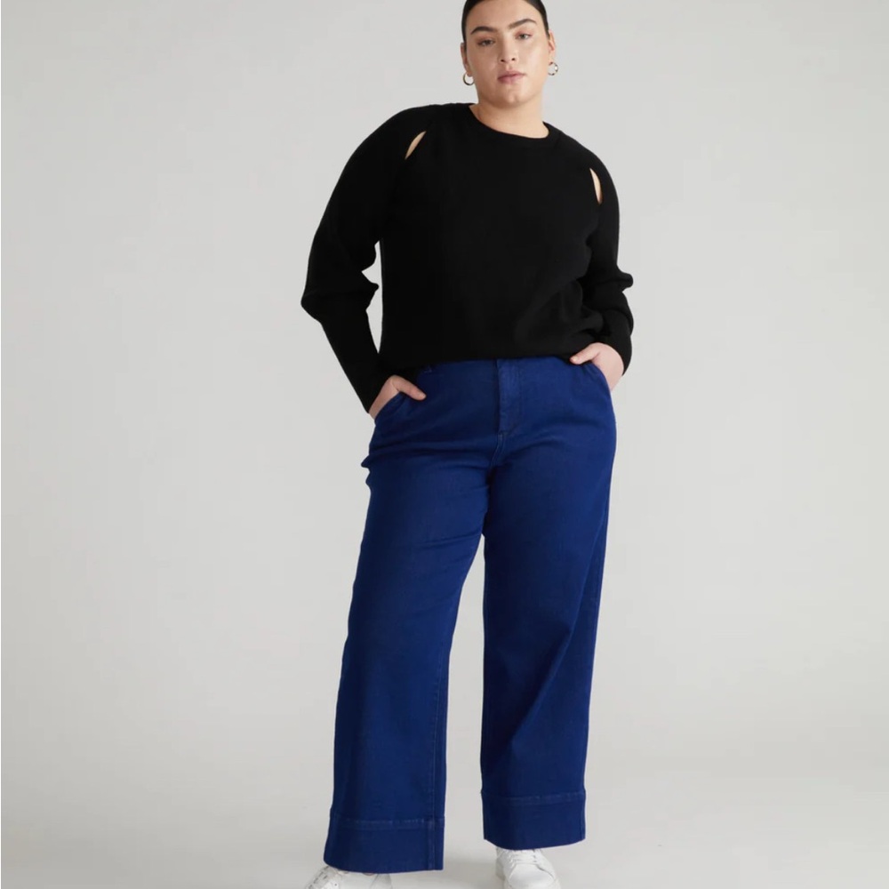 Universal Standard Blue Flare Jeans (Carol)